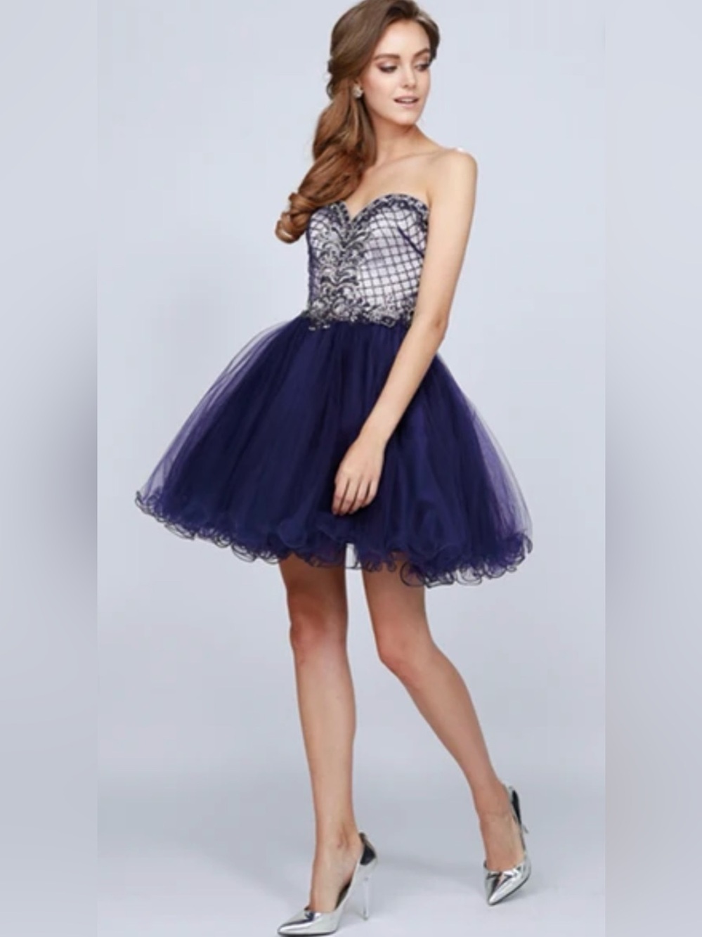 Juliet 778 Beaded Homecoming Short Cocktail Dress Size XL